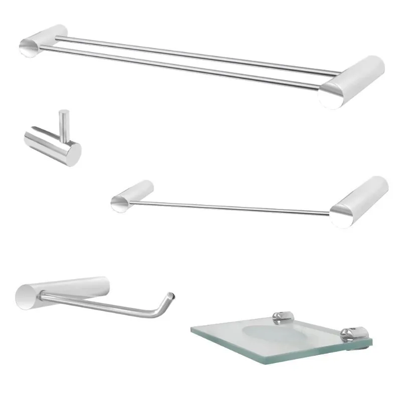 Kit Acessórios Banheiro Duplo 5 Peças Plus Grego Metal