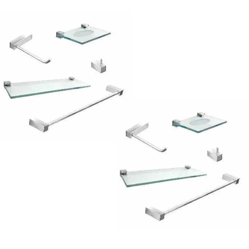 Kit Acessórios De Banheiro 2 Kits 10 Peças 813Pk2 Prátika