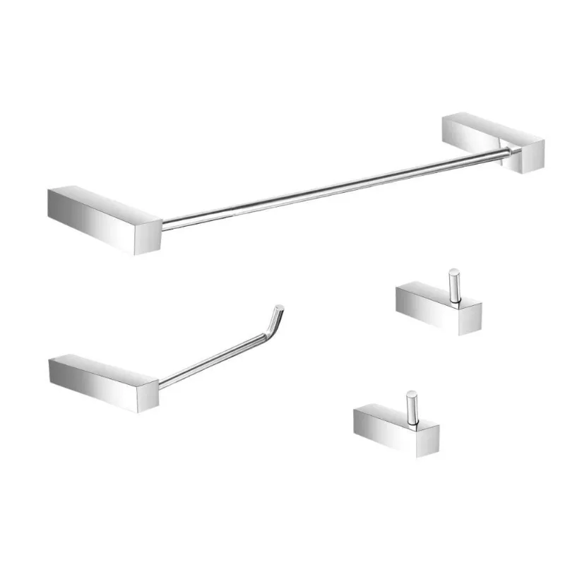 Kit De Banheiro Acessórios Metal Prátika 827Pk Grego Metal