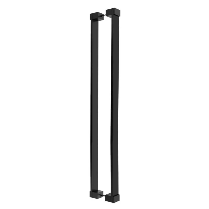 Puxador Para Portas Em Aço Inox Preto Fosco Apolo Grego Metal 60cm
