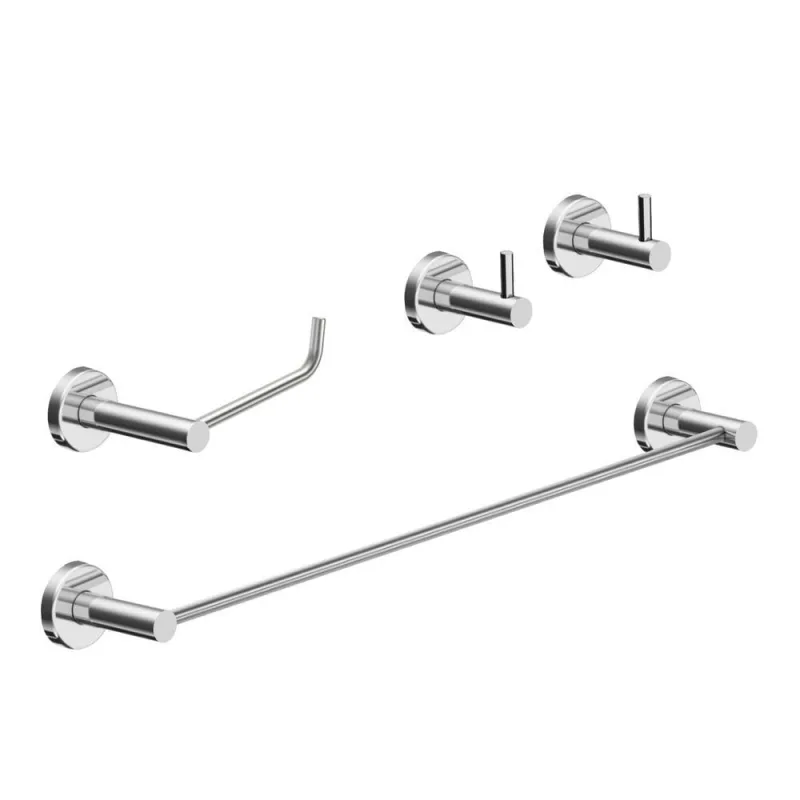 Kit De Acessórios Para Banheiro Escovado 4 Peças Grego Metal 2050at - OUTRAS