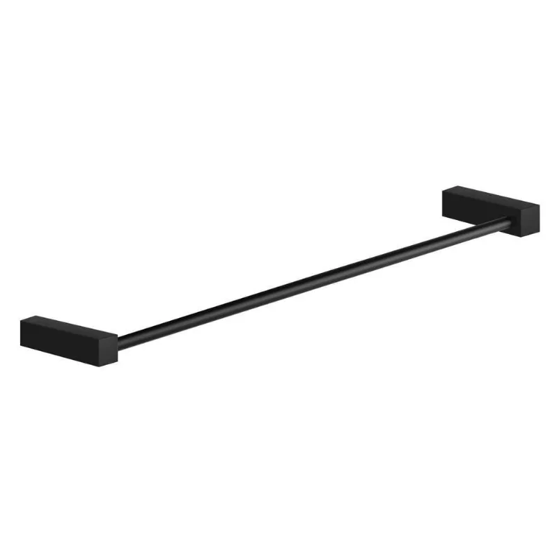 Porta Toalha Toalheiro De Rosto Para Banheiro Preto Fosco Troia 50cm