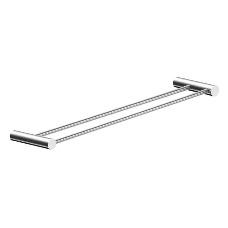 Porta Toalha Toalheiro Duplo Para Banheiro Alto Brilho Orion Grego Metal 50cm