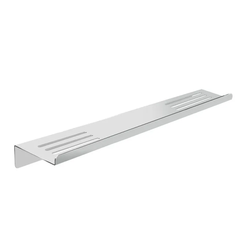 Prateleira Suporte Duplo Para Banheiro Alto Brilho Grega Aço Inox 40cm - OUTRAS - Casa E Construção