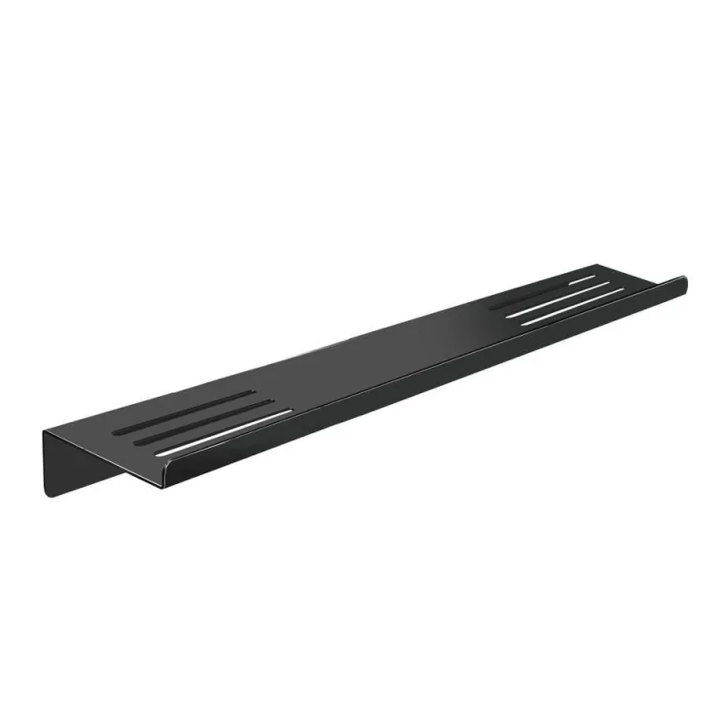 Prateleira Suporte Duplo Para Banheiro Preto Fosco Grega Aço Inox 40cm - OUTRAS - Casa E Construção
