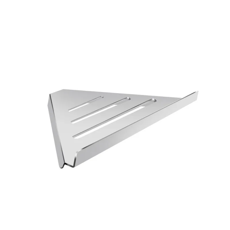 Prateleira Suporte Canto Para Banheiro Alto Brilho Grega Aço Inox 30cm - OUTRAS - Casa E Construção