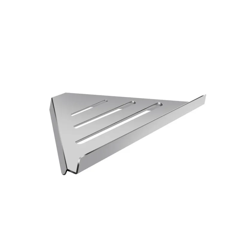 Prateleira Suporte Canto Para Banheiro Escovado Grega Aço Inox 30cm - OUTRAS