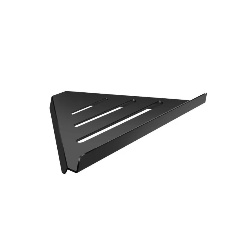 Prateleira Suporte Canto Para Banheiro Preto Fosco Grega Aço Inox 30cm - OUTRAS - Casa E Construção