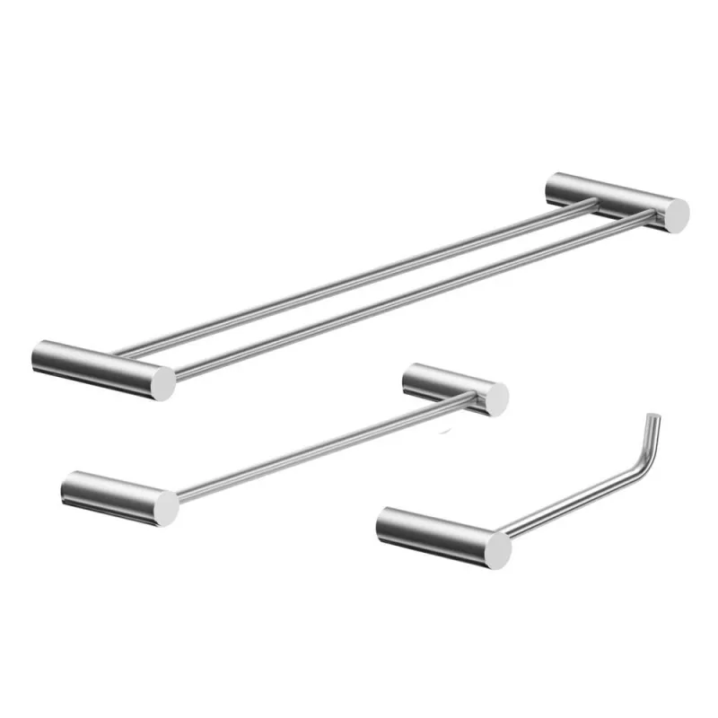 Kit Acessórios Para Banheiro Escovado 3 Peças Grego Metal 2040or - OUTRAS
