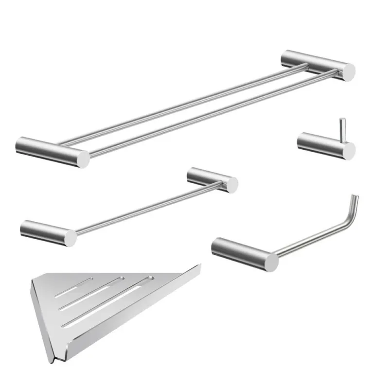 Kit Acessórios Para Banheiro Escovado 5 Peças Grego Metal 2160or - OUTRAS - Ferramentas