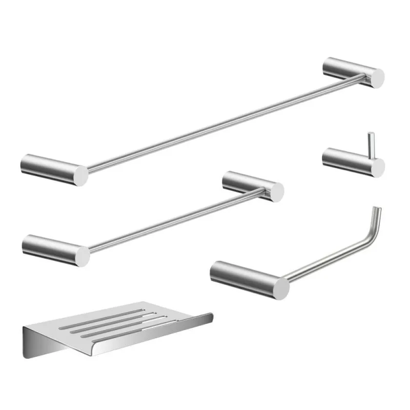 Kit Acessórios Para Banheiro Escovado 5 Peças Grego Metal 2180or - OUTRAS - Ferramentas