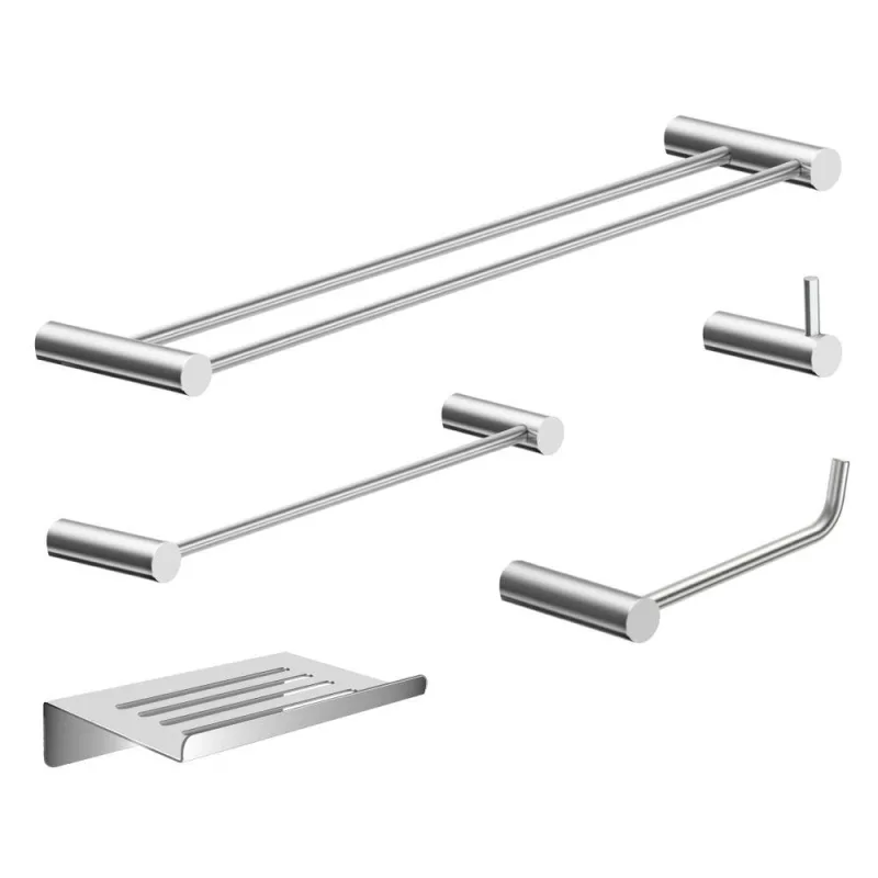 Kit Acessórios Para Banheiro Escovado 5 Peças Grego Metal 2190or - OUTRAS - Ferramentas