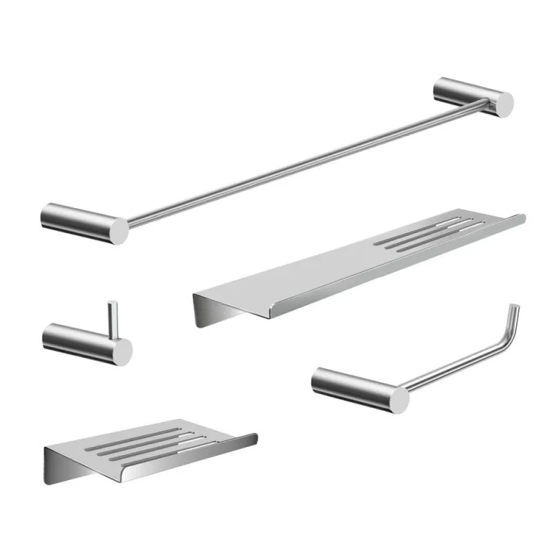 Kit Acessórios Para Banheiro Escovado 5 Peças Grego Metal 2102or - OUTRAS - Ferramentas