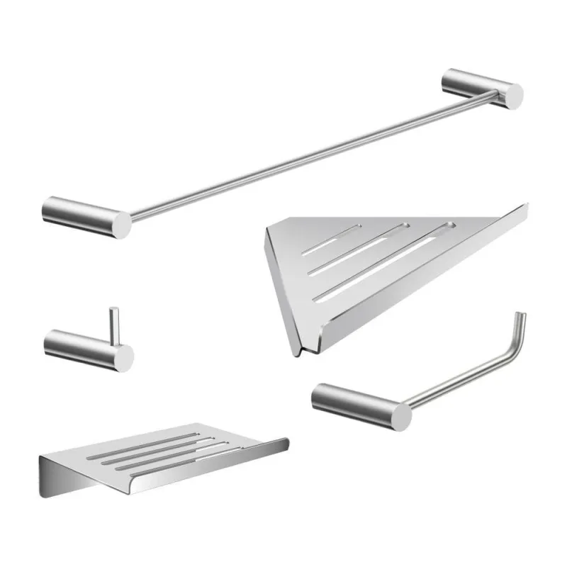 Kit Acessórios Para Banheiro Escovado 5 Peças Grego Metal 2102or - OUTRAS - Ferramentas
