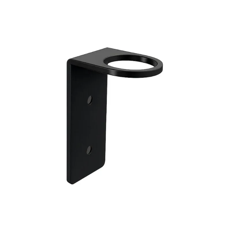 Suporte Frasco Shampoo Para Banheiro Preto Fosco Agata Grego Metal