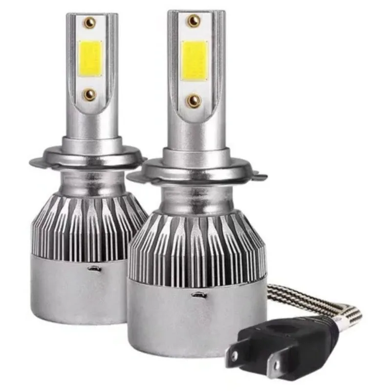 Kit Lâmpada Automotiva Led H7 Para Farol Ultra Led V10 Mini 6500k 30w 12v Force One