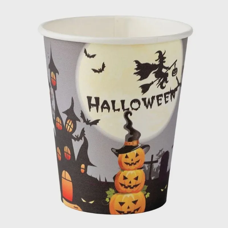 Copo Papel Halloween Noite C/10 Silver