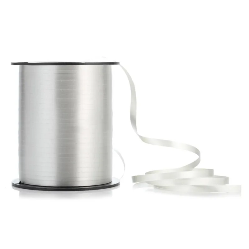 Fitilho 5mm x 200m Para Amarrar E Decorar Prateado Silver Festas
