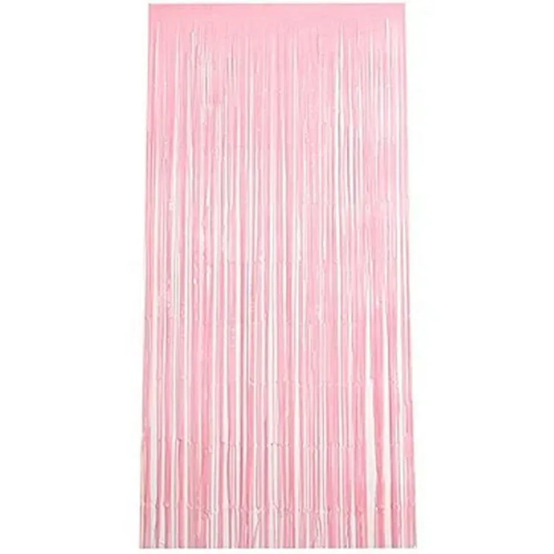 Cortina Metalizada Candy Color Rosa 100x200cm - 1 Un