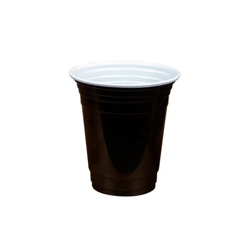 Copo Plastico Silver Estilo Americano Preto 360ml com 10un