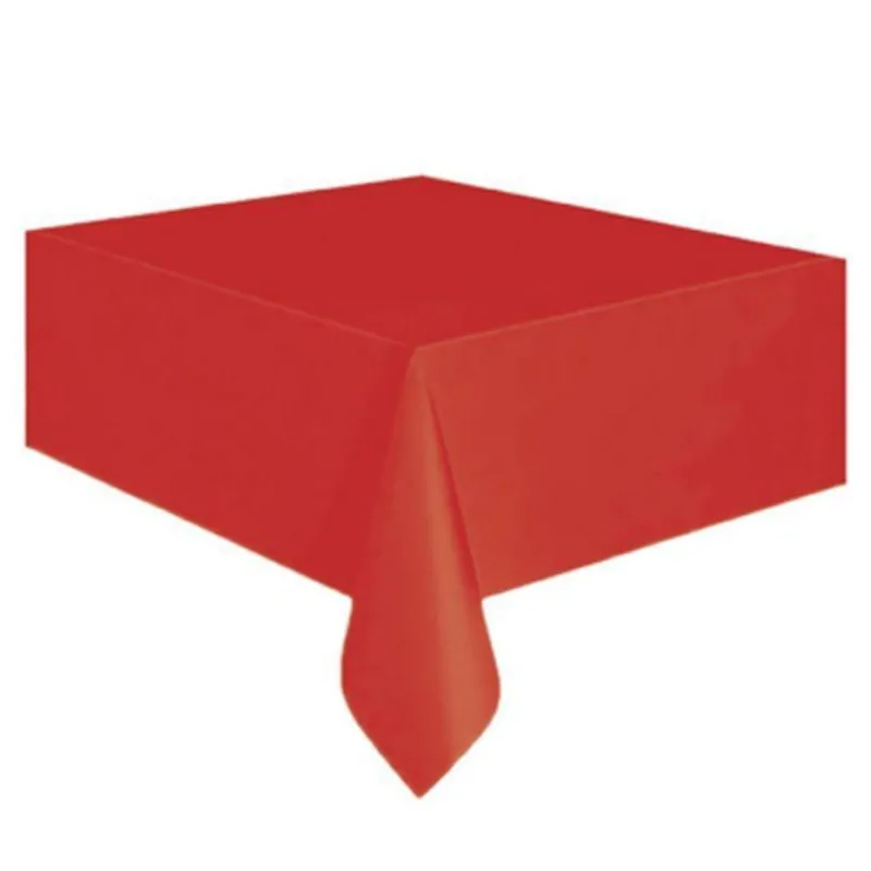 Toalha De Mesa Plástica Happy Line 1,37x1,77 Metros Vermelho - 1 Un