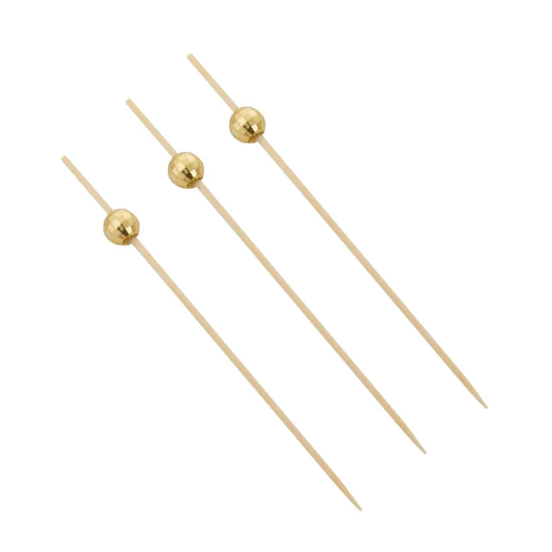 Palito para Petisco Dourado 12cm com 20 Unidades