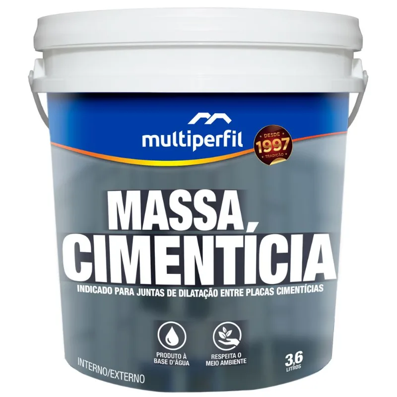 Massa Cimentícia para Juntas de Placas Cimentícia 3,6L Multiperfil