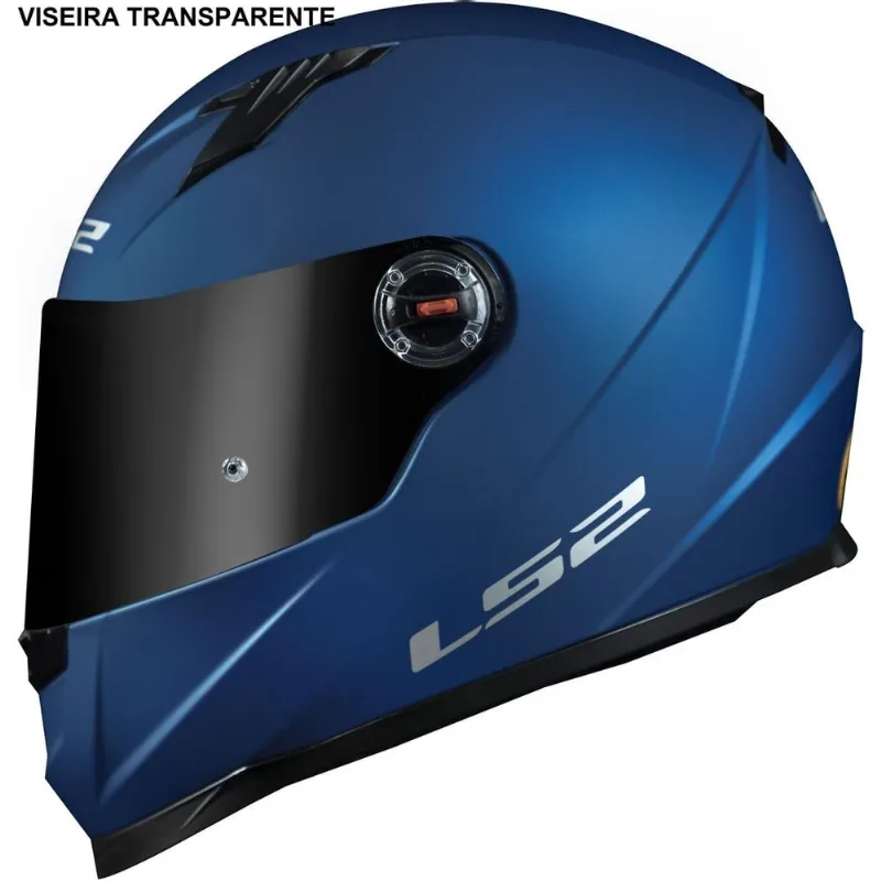 Capacete LS2 FF358 Monocolor Azul Fosco M 58 (MP)