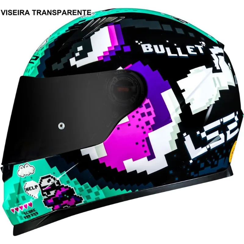 Capacete LS2 FF358 Bullet Black Blue M 58 (MP)