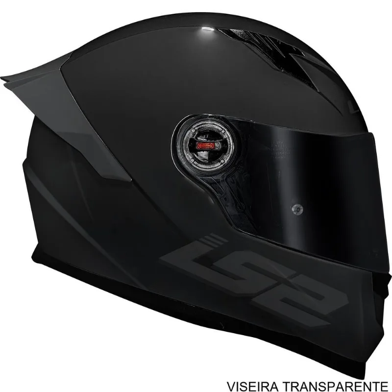 Capacete LS2 S Monocolor Preto 56 FF358 (MP)