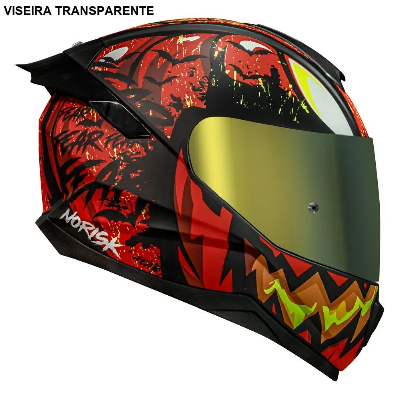 Capacete Norisk Razor Halloween Matte Laranja 58 (MP)