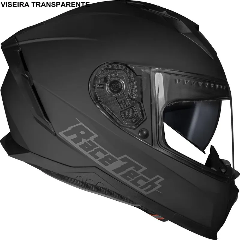 Capacete Race Tech Volt Monocolor Preto Fosco 58 (MP)