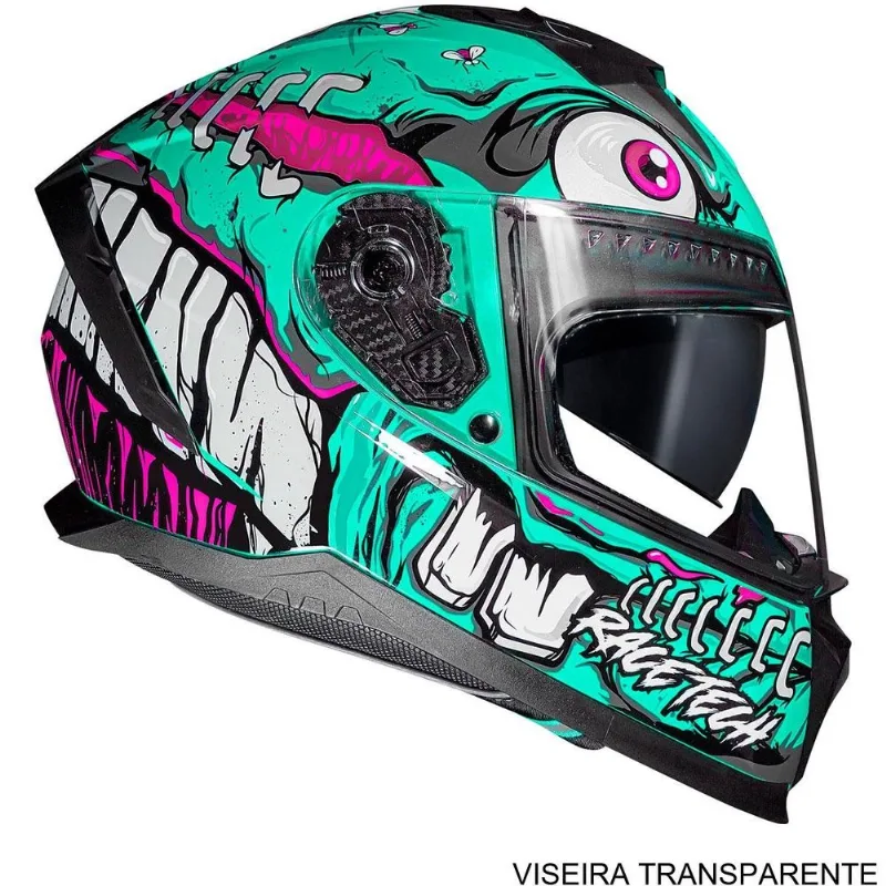 Capacete Race Tech Volt Croc Aqua 62 (MP)