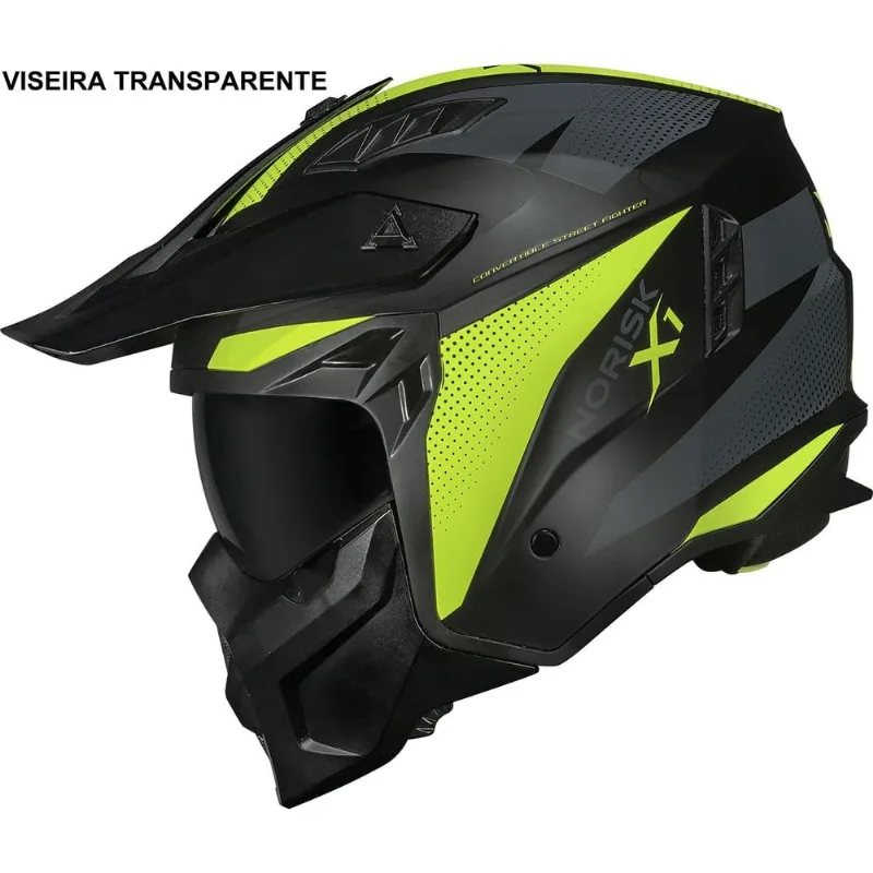 Capacete Norisk Darth II X1 Amarelo Fosco L 60 (MP)
