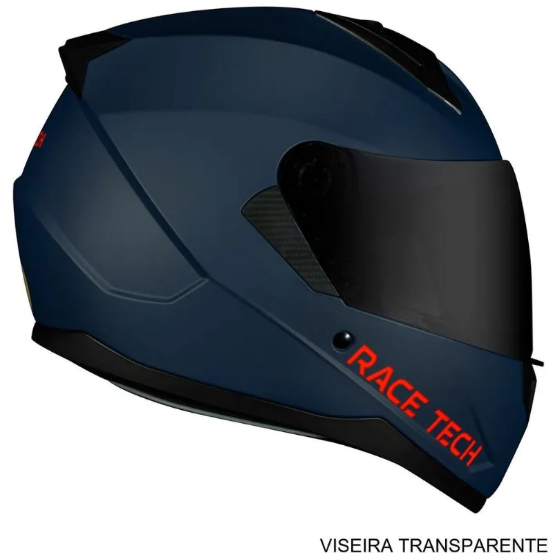 Capacete Race Tech Sector Monocolor Matte Azul 56 (MP)