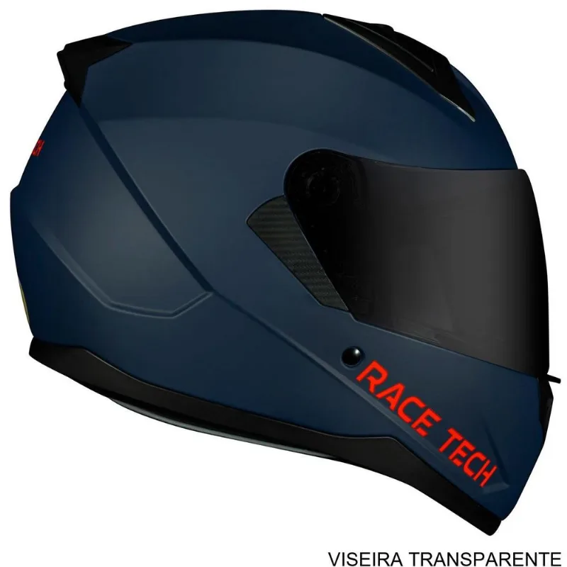 Capacete Race Tech Sector Monocolor Matte Azul 60 (MP)