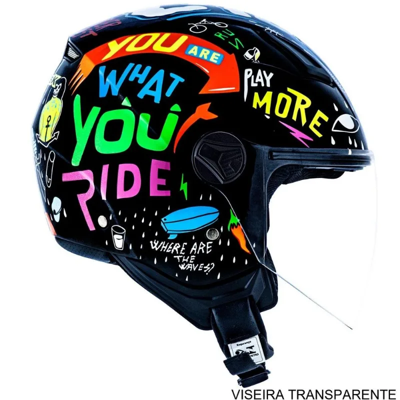 Capacete Norisk Orion Free Preto Orange 60 (MP)