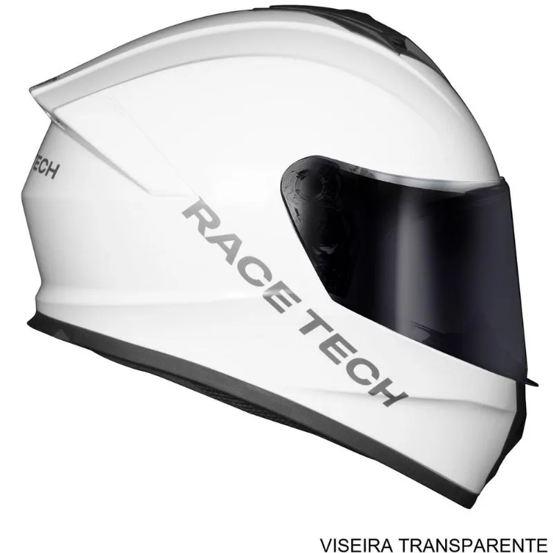 Capacete Race Tech Hit Monocolor Branco 58 (MP)