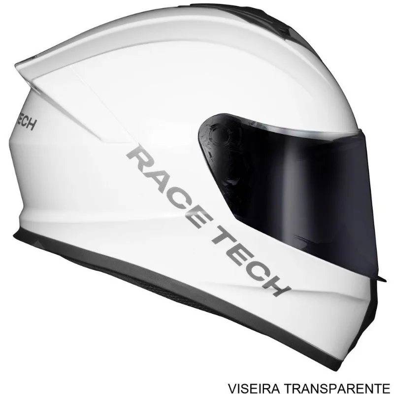 Capacete Race Tech Hit Monocolor Branco 60 (MP)