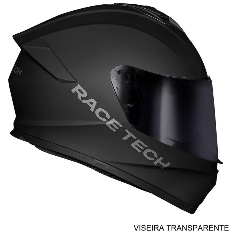 Capacete Race Tech Hit Monocolor Matte Preto 56 (MP)