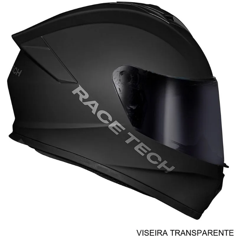 Capacete Race Tech Hit Monocolor Matte Preto 58 (MP)