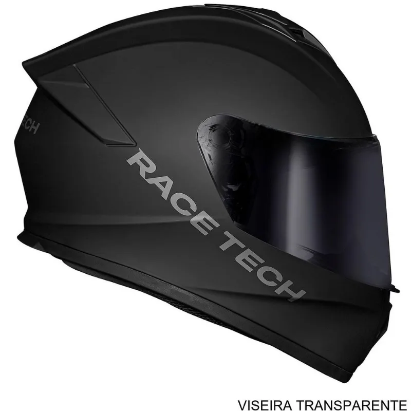 Capacete Race Tech Hit Monocolor Matte Preto 62 (MP)