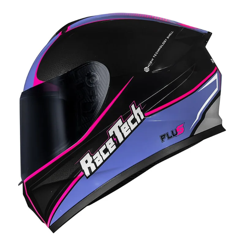 Capacete Race Tech Hit Plus Preto e Roxo