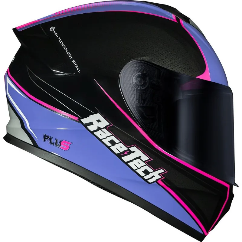 Capacete Race Tech Hit Plus Preto Roxo 60 (MP)
