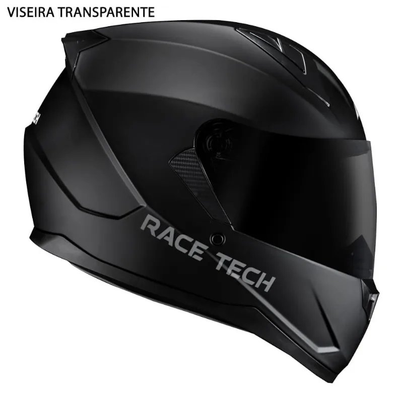 Capacete Race Tech Sector Monocolor Matte Black 62 (MP)