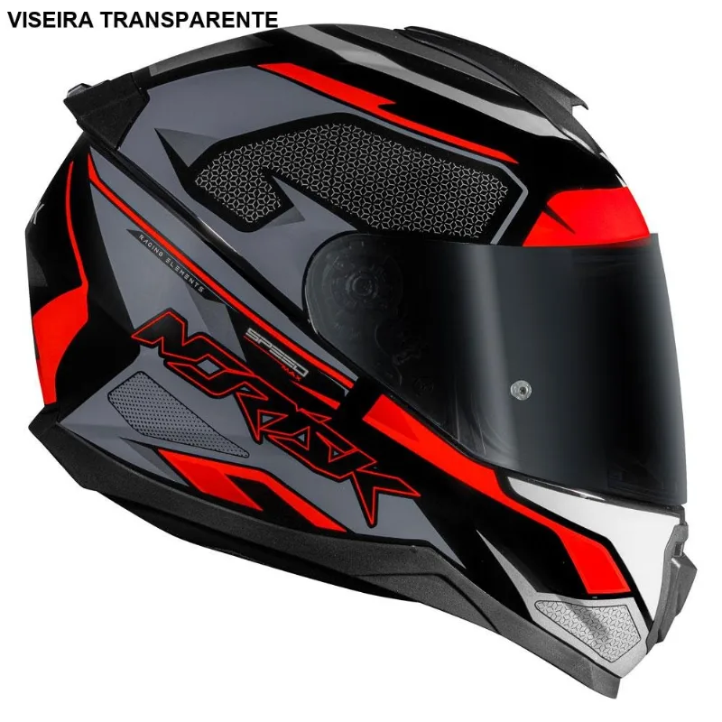 Capacete Norisk Razor Speedmax Preto E Laranja 62 (MP)