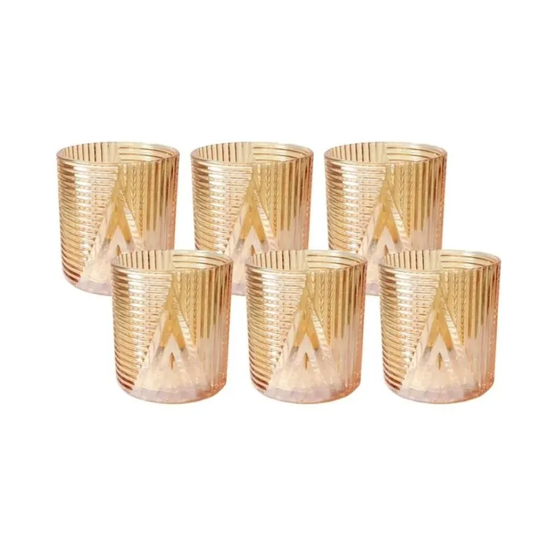 Jogo De Copos 6 Peças Amigold Imperial Âmbar Vidro 320ml 7535 (MP)