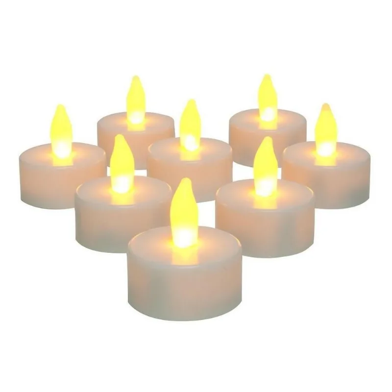 Kit 24 Vela Eletrônica Decorativa Led Amarela Festa Natal