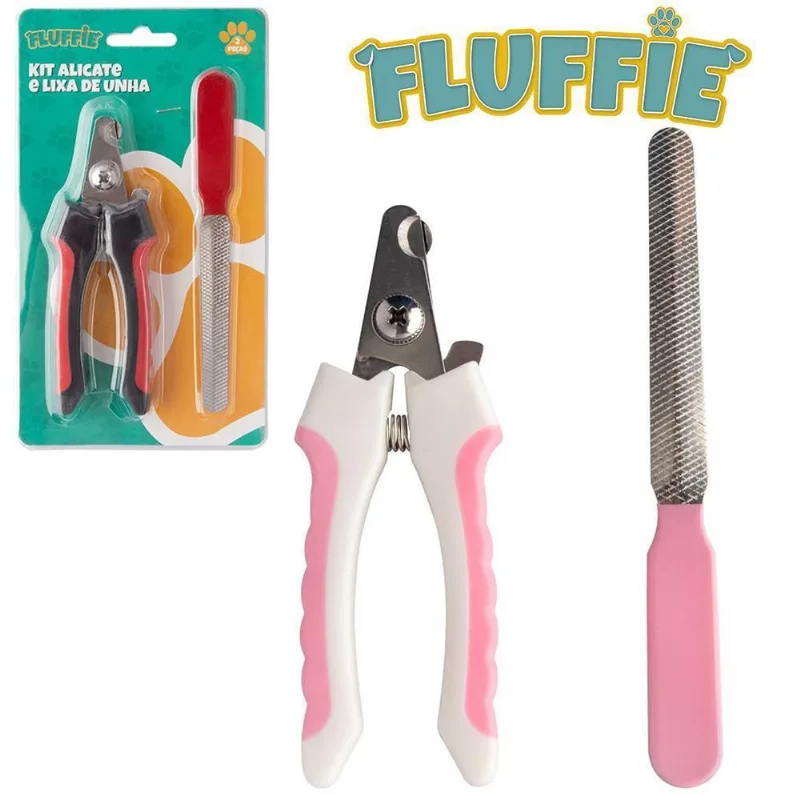 Alicate Cortador De Unha Com Lixa Cabo Plastico Fluffie