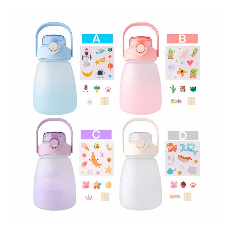 Garrafa 1300ml Plastico C/alca e Adesivos - Sortido Garrafa 1300ml Plastico C/alca e Adesivos